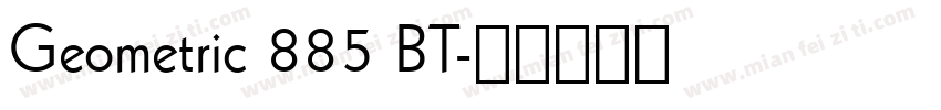 Geometric 885 BT字体转换